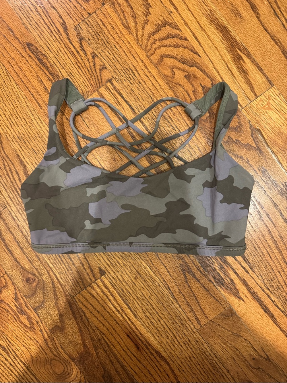 Lululemon Camo Strappy Sports Bra